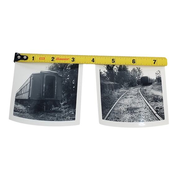 Vtg Lot of 2 Monochrome 1968 Photography Train Car Found Snapshot 3.5" x 3.5" - Picture 5 of 6